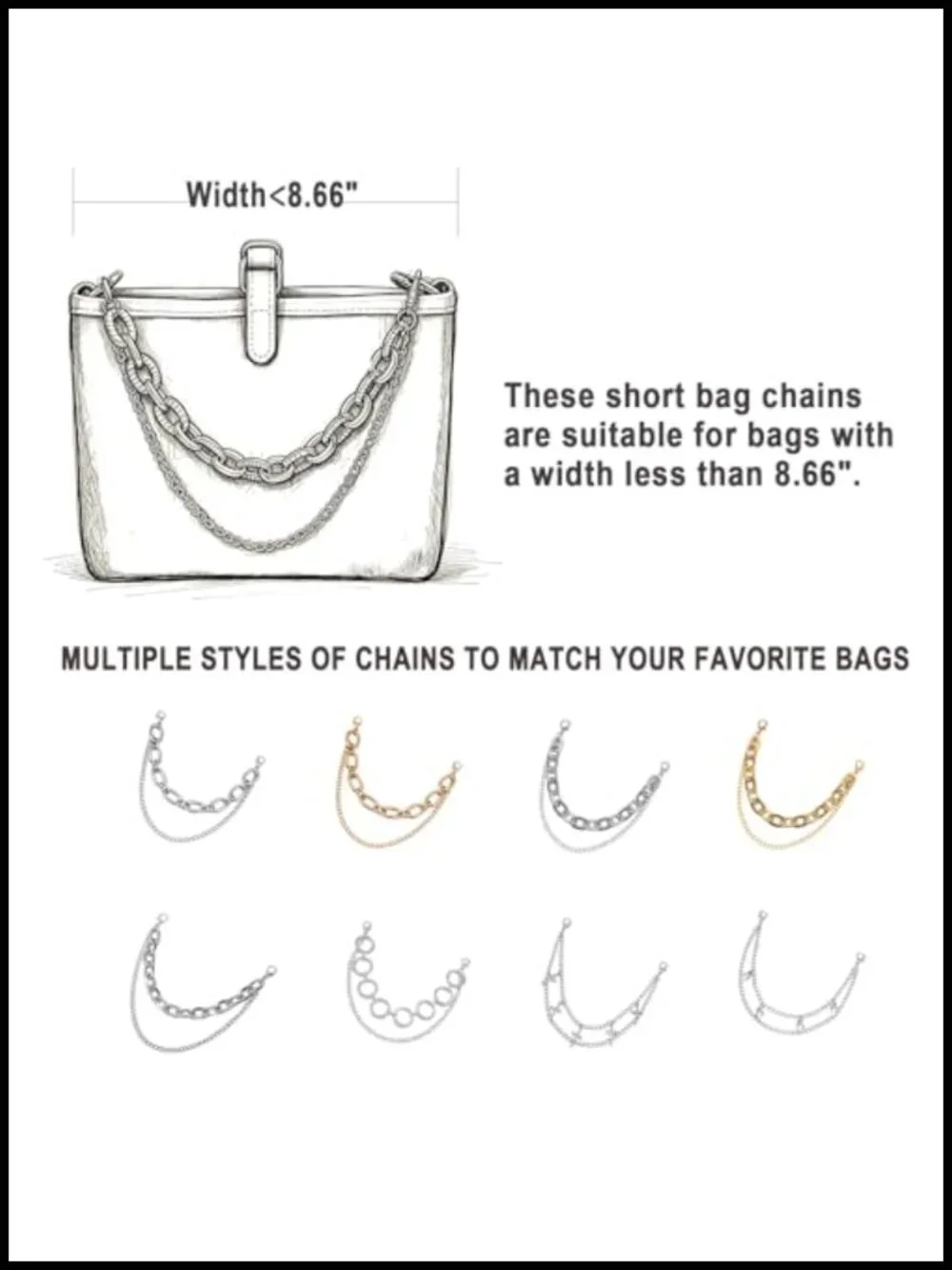 Double-Layer Bag Chain Keychain - Punk Purse & Wallet Accessory Decorative